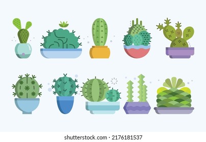 Ilustración de la colección de cactus