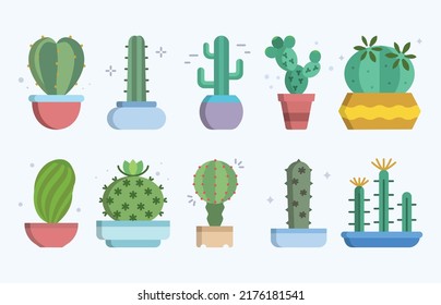 Ilustración de la colección de cactus