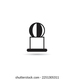 cactus plant pot icon on white background