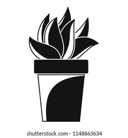 Cactus plant pot icon. Simple illustration of cactus plant pot vector icon for web design isolated on white background