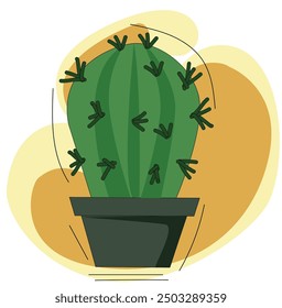 Cactus plant pot vector illustration for flowershop,