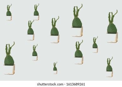 Cactus plant that background beige color vector