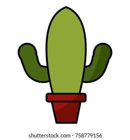 Cactus plant in vase