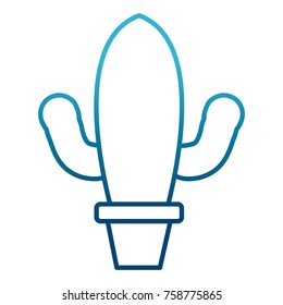 Cactus plant in vase icon vector illustration graphic design