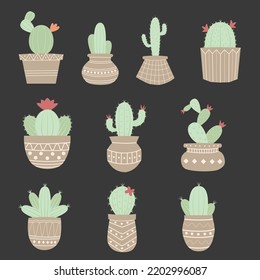 Cactus Plant Vector Art Illustration