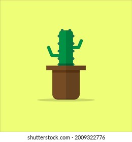 
cactus plant vector design in pot
