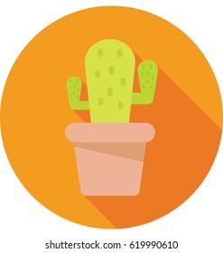 Cactus Plant Vector Icon 