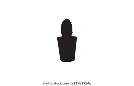 cactus plant vector illustration design black and white