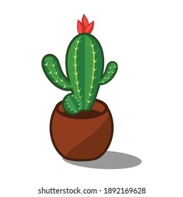 cactus plant vector logo icon