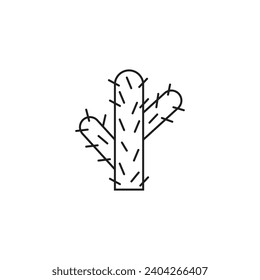 cactus plant vector type icon