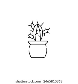 cactus plant vector type icon