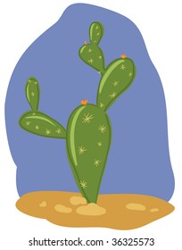 cactus plant vegetation summer nature flower landscape vine dry point earth tropical dirt rich terrain wilderness heat scenery green dead tropic cactus spine latitude painting ornament image illustrat