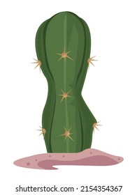 cactus planting in desert icon