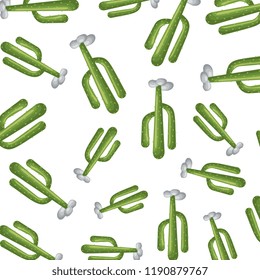 cactus plants pattern background