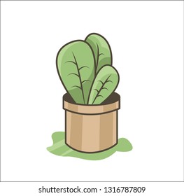 cactus in the pot.eps