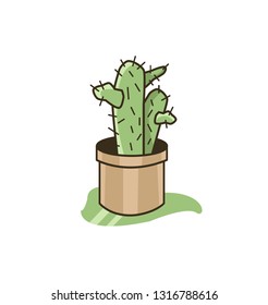 cactus in the pot.eps