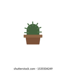 Cactus pot cartoon vector,icon on a white background