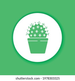 Cactus pot color glyph icon. Pictogram for web page, mobile app, promo. UI UX GUI design element. Editable stroke.