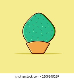 cactus in a pot desging vector illustration 