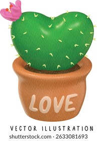 cactus in the pot element. plant and gardening