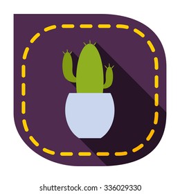cactus in a pot . Element sets for home