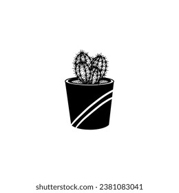 cactus gráfico de la mano de la cactus de la mano dibujar la ilustración del vector sobre el fondo blanco