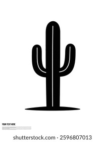 Cactus in a pot icon design vector illustration