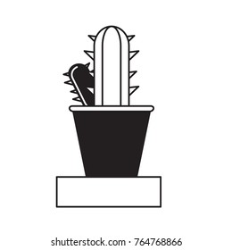 cactus in a pot icon image