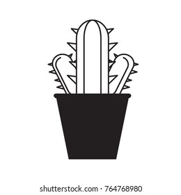 cactus in a pot icon image