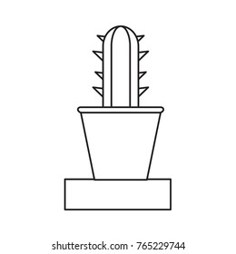 cactus in a pot icon image