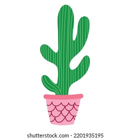 cactus in a pot icon isolated
