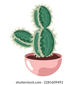 cactus in a pot icon isolated