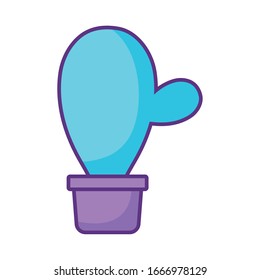 icono del cactus sobre fondo blanco, estilo plano, ilustración vectorial