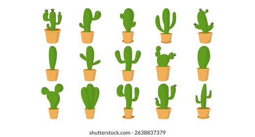 Cactus in Pot Illustration Collection