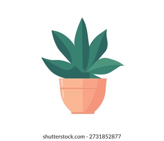 Cactus no ícone isolado de maconha. Plantas sala interior, planta de casa, decoração floral interior design elemento ilustração.