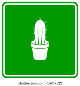 cactus in a pot sign