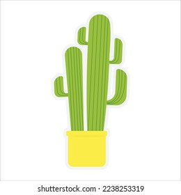Vector de pegatinas de cactus y de pota