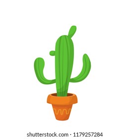 cactus in a pot vector