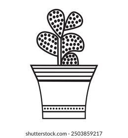 
cactus in pot vector design