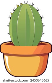 cactus in a pot vector, Cactus icon, 