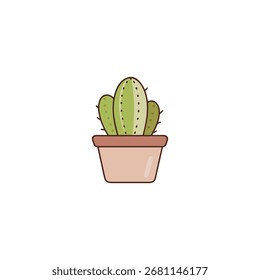 cactus in a pot Vector Icon