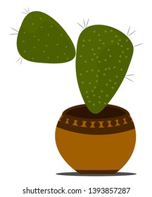 Cactus in the pot vector illustration 