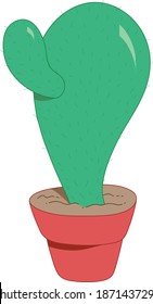 Cactus in a pot vector illustration