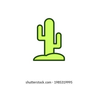 Cactus premium line icon. Simple high quality pictogram. Modern outline style icons. Stroke vector illustration on a white background. 