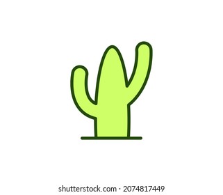 Cactus Premium Line Icon. Einfaches hochwertiges Piktogramm. Moderne Kontursymbole. Schlagt Vektorgrafik auf weißem Hintergrund. 