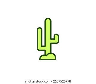Cactus premium line icon. Simple high quality pictogram. Modern outline style icons. Stroke vector illustration on a white background. 