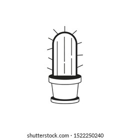 Cactus Print. Vector Illustration On White Background For Your Needs.