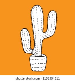Cactus  for printing on a T-shirt. Vector illustration.