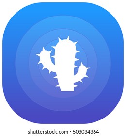 Cactus Purple - blue circular UI/UX App Icon / Logo Design
