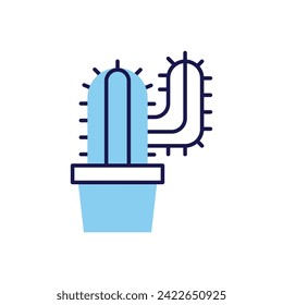 Icono de vector relacionado con cactus. Aislado sobre fondo blanco. Ilustración del vector